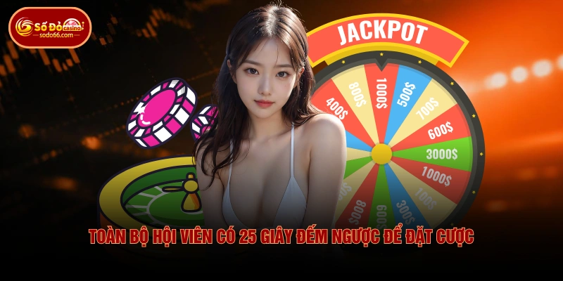 Toàn bộ hội viên có 25 giây đếm ngược để đặt cược